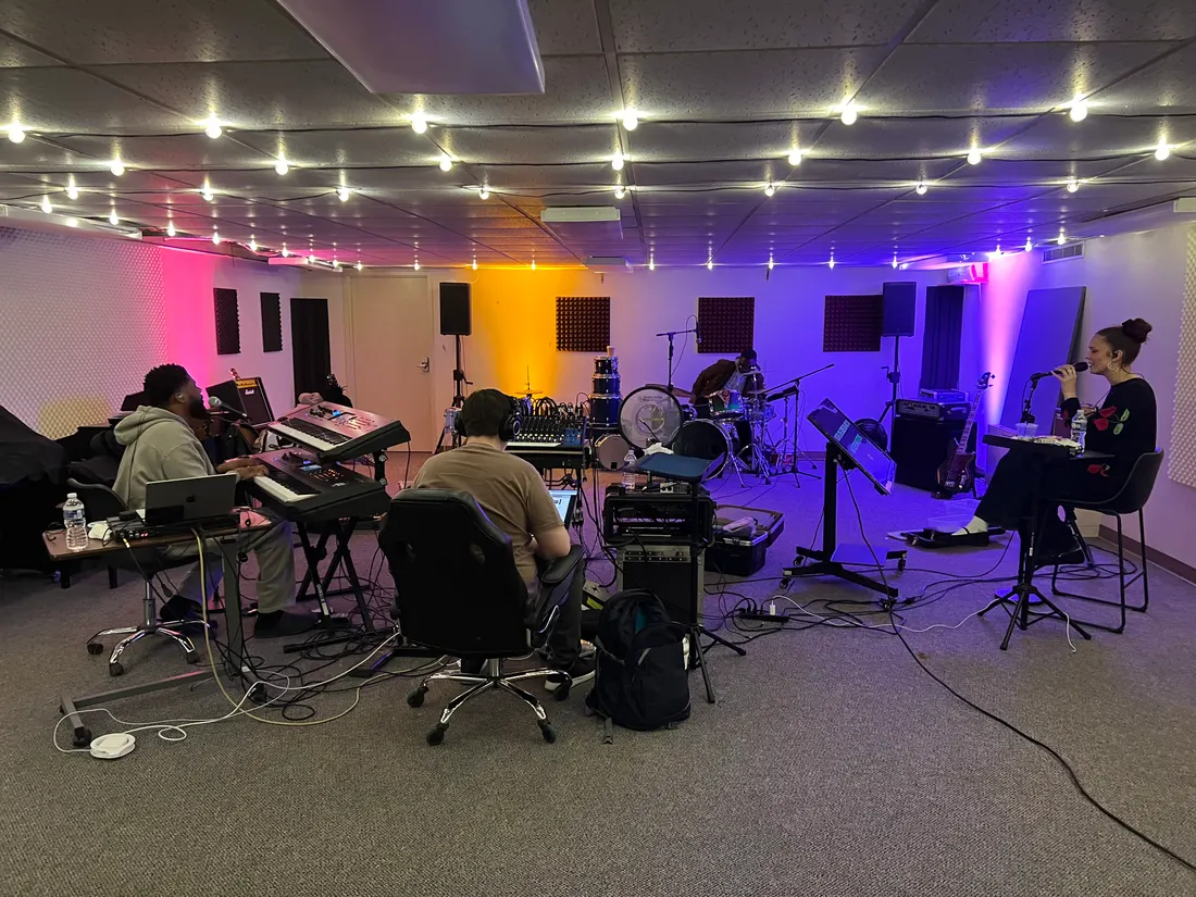 Open coworking workspace at Creator Hub
