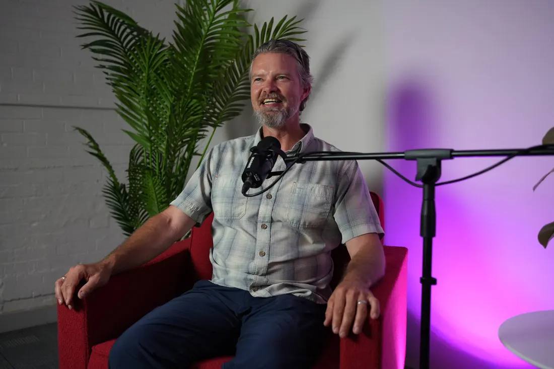 The podcast studio